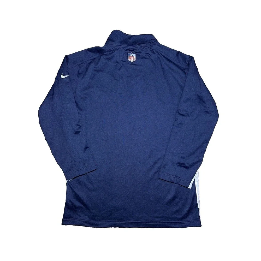 Nike Dallas Cowboys NFL On-Field 1/4 Zip Jacket Pullover Blue Tan Men's Large